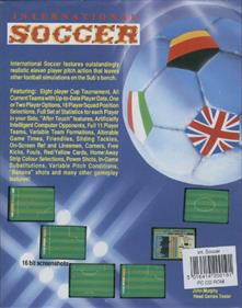International Soccer - Box - Back Image