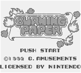 Burning Paper - Screenshot - Game Title