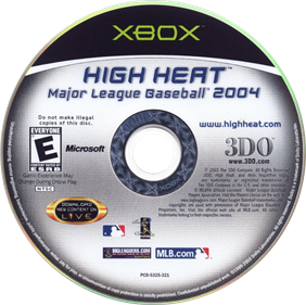 High Heat Major League Baseball 2004 - Disc Image