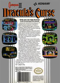 Castlevania III: Dracula's Curse - Box - Back Image