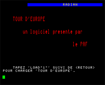 Tour d'Europe - Screenshot - Game Title Image