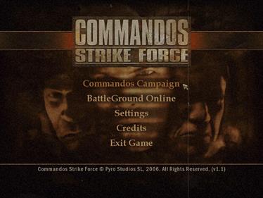 Commandos: Strike Force - Screenshot - Game Title Image