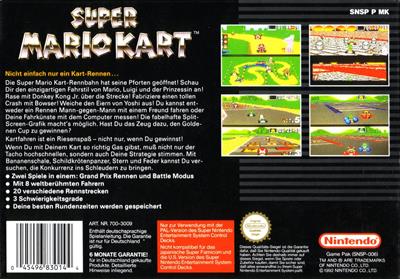 Super Mario Kart - Box - Back Image