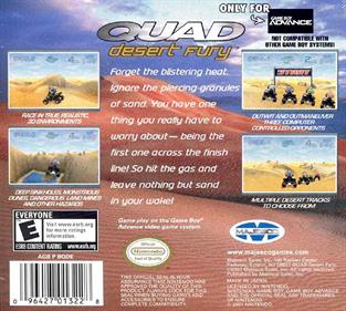 Quad Desert Fury - Box - Back Image