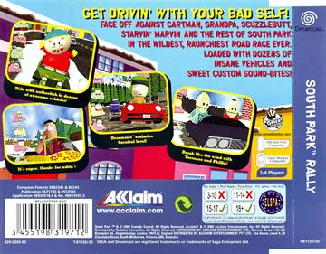 South Park Rally - Box - Back Image