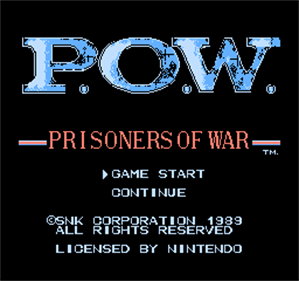 P.O.W.: Prisoners of War - Screenshot - Game Title Image