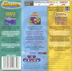 Sega Smash Pack - Box - Back Image