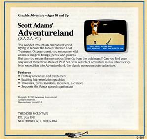 SAGA #1: Adventureland - Box - Back Image