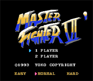 Master Fighter VI' - Screenshot - Game Title Image
