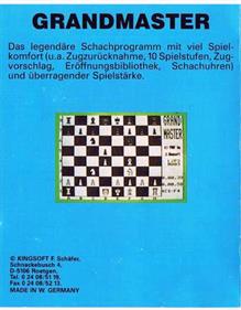Grandmaster Chess - Box - Back Image