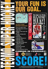 Tecmo Super Hockey - Advertisement Flyer - Front Image