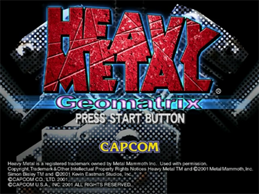 Heavy Metal: Geomatrix - Screenshot - Game Title Image