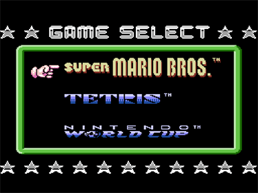 Super Mario Bros. / Tetris / Nintendo World Cup - Screenshot - Game Select