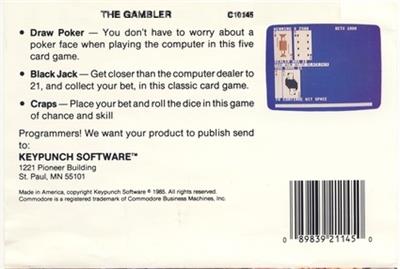 Draw Poker (Keypunch Software) - Box - Back Image