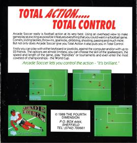 Arcade Soccer - Box - Back Image