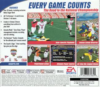 NCAA Football 2000 - Box - Back Image