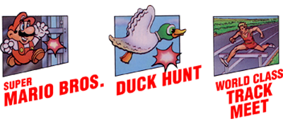 Super Mario Bros. / Duck Hunt / World Class Track Meet - Clear Logo Image