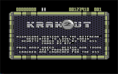 Krakout II - Screenshot - Game Title Image