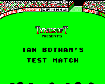 Ian Botham's Test Match - Screenshot - Game Title Image
