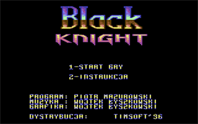 Black Knight (TimSoft) - Screenshot - Game Title Image