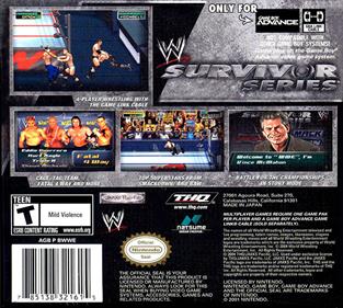 WWE Survivor Series - Box - Back Image