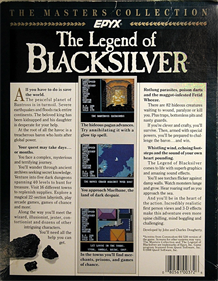 The Legend of Blacksilver - Box - Back Image