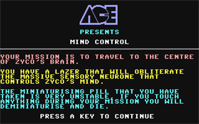 Mind Control - Screenshot - Game Title Image