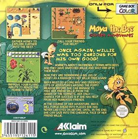 Maya the Bee: Garden Adventures - Box - Back Image