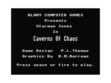 Caverns of Chaos - Screenshot - Game Title