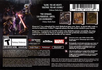 X-Men Legends - Box - Back Image