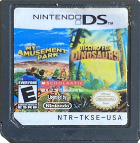 2 Game Pack: My Amusement Park / Digging for Dinosaurs - Cart - Front Image