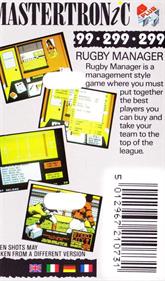 Rugby Manager (Mastertronic Plus) - Box - Back Image