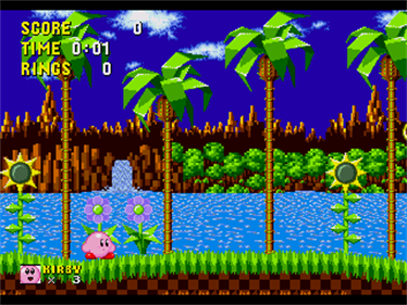 Kirby in Sonic the Hedgehog - Screenshot - Gameplay Image