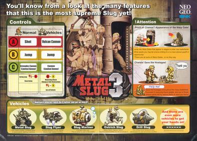 Metal Slug 3 - Arcade - Controls Information Image