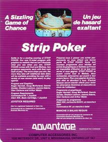 Strip Poker: A Sizzling Game of Chance - Box - Back Image