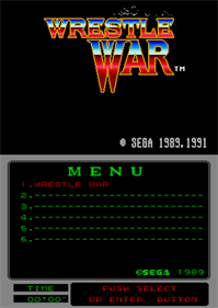 Wrestle War (Mega-Tech) - Screenshot - Game Title Image