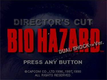 Resident Evil: Director's Cut: Dual Shock Ver. - Screenshot - Game Title Image