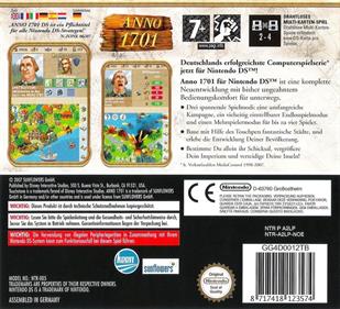 Anno 1701: Dawn of Discovery - Box - Back Image
