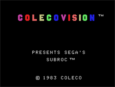 SubRoc - Screenshot - Game Title Image