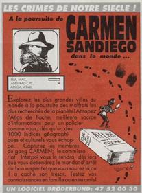 Where in the World is Carmen Sandiego? - Advertisement Flyer - Front Image