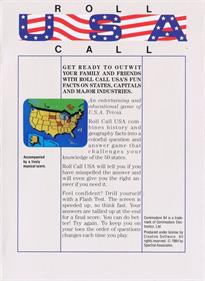 Roll Call USA - Box - Back Image