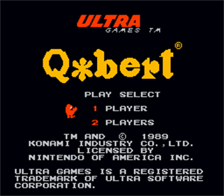 Q-Bert CNROM to MMC3 - Screenshot - Game Title Image