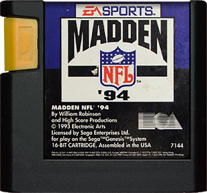 Madden NFL '94 - Cart - Front Image