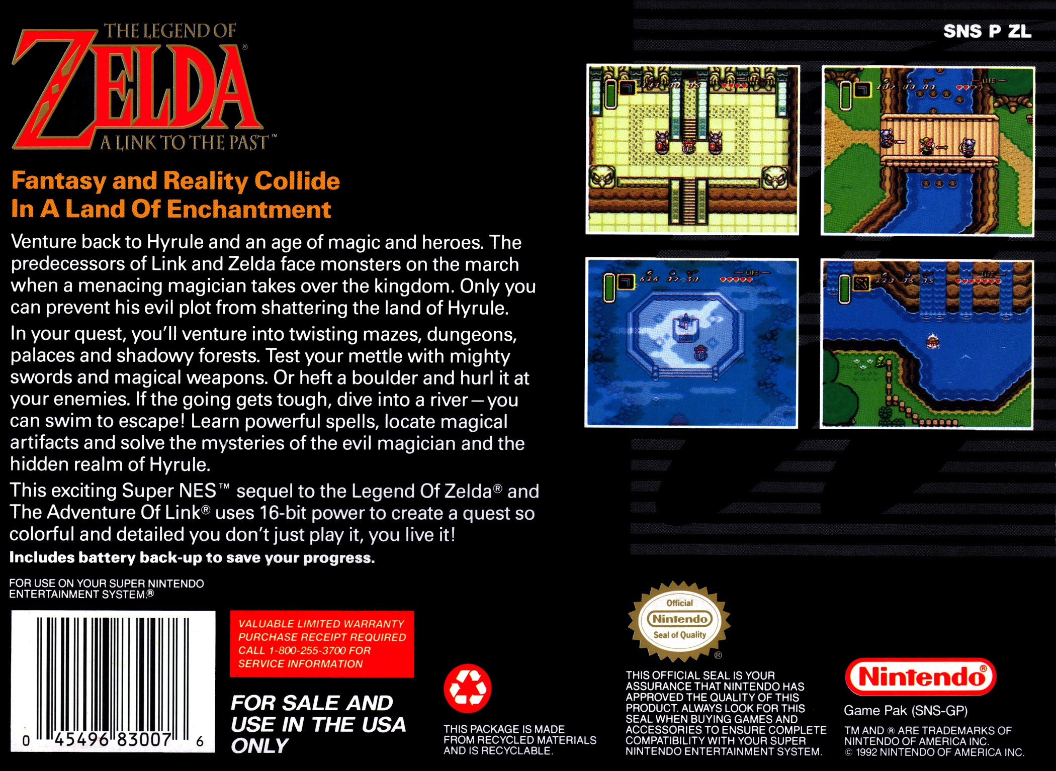 The Legend of Zelda: A Link to the Past (Nintendo SNES, 1992)