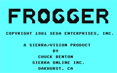 The Official Frogger - Screenshot - Game Title Image