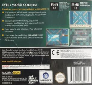 Scrabble Interactive 2007 Edition - Box - Back Image