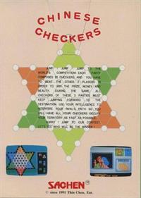 Chinese Checkers - Box - Back Image
