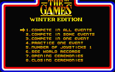 The Games: Winter Edition - Screenshot - Game Select Image