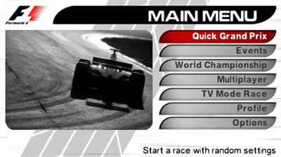 F1 Grand Prix - Screenshot - Game Select Image