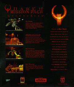 Quake II Mission Pack: Ground Zero - Box - Back Image